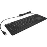 KeySonic KSK-6231 INEL (DE) teclado Industrial USB QWERTZ Alemán Negro negro, Completo (100%), Alámbrico, USB, Interruptor de membrana, QWERTZ, Negro