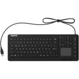 KeySonic KSK-6231 INEL (DE) teclado Industrial USB QWERTZ Alemán Negro negro, Completo (100%), Alámbrico, USB, Interruptor de membrana, QWERTZ, Negro
