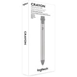 Logitech 914-000052 lápiz digital 20 g Gris, Bolígrafo para pantallas plateado/Gris, Tableta, Apple, Gris, iPad Pro 12.9" (3rd gen), iPad Pro 11", iPad (7th, 6th gen), iPad Air (3rd gen), iPad mini (5th gen), Acrilonitrilo butadieno estireno (ABS), Aluminio, Silicona, Integrado