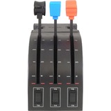 Logitech Flight Throttle Quadrant Negro, Azul, Rojo USB 2.0 Simulador de Vuelo Analógico/Digital PC, 2152 Simulador de Vuelo, PC, Analógico/Digital, Alámbrico, USB 2.0, Negro, Azul, Rojo