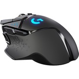 Logitech G502 ratón RF inalámbrico 16000 DPI mano derecha, Ratones para gaming negro, mano derecha, RF inalámbrico, 16000 DPI, Negro