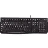 Logitech K120 for Business teclado Oficina USB QWERTY Internacional de EE.UU. Negro negro, Completo (100%), Alámbrico, USB, QWERTY, Negro