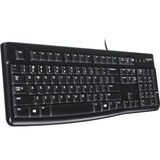 Logitech Keyboard K120 for Business teclado USB QWERTY Inglés Negro negro, Full-size (100%), Alámbrico, USB, QWERTY, Negro