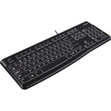 Logitech Keyboard K120 for Business teclado USB QWERTY Inglés Negro negro, Full-size (100%), Alámbrico, USB, QWERTY, Negro