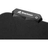 Sharkoon 1337 RGB V2 Alfombrilla de ratón para juegos Negro, Almohadilla de ratón para juegos negro, Negro, Monocromo, USB con suministro de corriente, Base antiderrapante, Alfombrilla de ratón para juegos