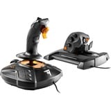 Thrustmaster T-16000M FCS Hotas Negro, Naranja USB Palanca de mando Analógico/Digital PC, Hotas (mando más palanca de control) negro/Naranja, Palanca de mando, PC, Cruceta, Analógico/Digital, Alámbrico, USB