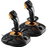 Thrustmaster T.16000M FCS SPACE SIM DUO Negro, Naranja USB Palanca de mando Analógico/Digital PC negro/Naranja, Palanca de mando, PC, Cruceta, Analógico/Digital, Alámbrico, USB