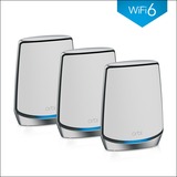 Netgear Orbi RBK853 AX6000 WiFi 6 Mesh System Tribanda (2,4 GHz/5 GHz/5 GHz) Wi-Fi 6 (802.11ax) Gris 4 Interno, Enrutador de malla Gris, Interno, Poder, 525 m², Tribanda (2,4 GHz/5 GHz/5 GHz), Wi-Fi 6 (802.11ax)