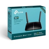 TP-Link Archer MR600 router inalámbrico Doble banda (2,4 GHz / 5 GHz) 4G Negro, Router WIRELESS LTE negro, Wi-Fi 5 (802.11ac), Doble banda (2,4 GHz / 5 GHz), Ethernet, 4G, Negro, Router de sobremesa