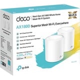 TP-Link Deco X20 (2-pack) Doble banda (2,4 GHz / 5 GHz) Wi-Fi 5 (802.11ac) Blanco Interno, Enrutador de malla blanco, Blanco, Interno, Sistema de malla, Poder, FCC: <30 dBm, CE: <20 dBm (2.4 GHz), <23 dBm (5 GHz), Doble banda (2,4 GHz / 5 GHz)