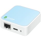 TP-Link TL-WR802N router inalámbrico Ethernet rápido Banda única (2,4 GHz) Azul, Blanco Wi-Fi 4 (802.11n), Banda única (2,4 GHz), Ethernet, Azul, Blanco, Enrutador portátil