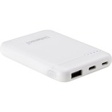 Intenso 7313522 batería externa Polímero de litio 5000 mAh Blanco, Banco de potencia blanco, 5000 mAh, Polímero de litio, Blanco