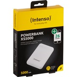 Intenso 7313522 batería externa Polímero de litio 5000 mAh Blanco, Banco de potencia blanco, 5000 mAh, Polímero de litio, Blanco