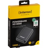 Intenso XS10000 Polímero de litio 10000 mAh Negro, Banco de potencia negro, 10000 mAh, Polímero de litio, Negro