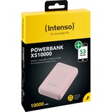 Intenso XS10000 Polímero de litio 10000 mAh Rosa, Banco de potencia rosa, 10000 mAh, Polímero de litio, Rosa