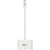 goobay 62104 hub de interfaz USB Tipo C 5000 Mbit/s Blanco, Adaptador blanco, USB Tipo C, HDMI, USB 3.2 Gen 1 (3.1 Gen 1) Type-A, USB Tipo C, 5000 Mbit/s, 60 Hz, 3840 x 2160 Pixeles, Blanco
