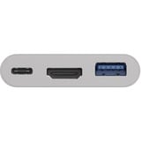 goobay 62104 hub de interfaz USB Tipo C 5000 Mbit/s Blanco, Adaptador blanco, USB Tipo C, HDMI, USB 3.2 Gen 1 (3.1 Gen 1) Type-A, USB Tipo C, 5000 Mbit/s, 60 Hz, 3840 x 2160 Pixeles, Blanco