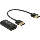 DeLOCK 0.15m, HDMI/VGA 0,15 m VGA (D-Sub) Negro, Adaptador negro, HDMI/VGA, 0,15 m, HDMI, VGA (D-Sub), Macho, Hembra, 1920 x 1200 Pixeles