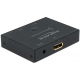 DeLOCK 11478 convertidor de video 7680 x 4320 Pixeles, Display Port Switch  negro, 7680 x 4320 Pixeles, 7680 x 4320 Pixeles, 30 Hz, 7680 x 4320 Pixeles, Negro, Metal