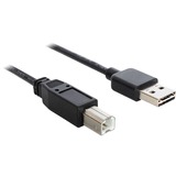 DeLOCK 1m USB 2.0 A - B m/m cable USB USB A USB B Negro negro, 1 m, USB A, USB B, USB 2.0, Macho/Macho, Negro