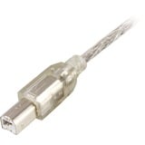 DeLOCK 2.0 A-B - 0.5m cable USB 0,5 m USB A USB B Gris transparente, 0,5 m, USB A, USB B, Macho/Macho, Gris