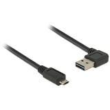 DeLOCK 2m, USB2.0-A/USB2.0 Micro-B cable USB USB A Micro-USB B Negro negro, USB2.0-A/USB2.0 Micro-B, 2 m, USB A, Micro-USB B, USB 2.0, Macho/Macho, Negro