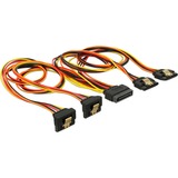 DeLOCK 60152 cable de alimentación interna 0,5 m 0,5 m, 4 x SATA de 15 pines, SATA de 15 pines, Macho, Hembra, Oro