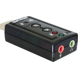 DeLOCK 61645 cambiador de género para cable USB 2.0 2x 3.5 Negro, Tarjeta de sonido negro, USB 2.0, 2x 3.5, Negro, Minorista
