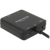 DeLOCK 62784 convertidor de audio Negro, Adaptador negro, Micro-USB B, 16 / 20 / 24 bit, 32 / 44.1 / 48 / 88.2 / 96 kHz