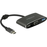 DeLOCK 62992 Adaptador gráfico USB 3840 x 2160 Pixeles Gris negro, 3840 x 2160 Pixeles