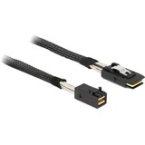 DeLOCK 83389 cable Serial Attached SCSI (SAS) 1 m Negro negro, 1 m, Mini SAS HD x 4 SFF 8643, Mini SAS x 4 36 Pin SFF 8087, Macho/Macho, Negro