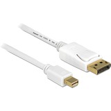 DeLOCK 83483 cable DisplayPort 3 m Mini DisplayPort Blanco blanco, 3 m, Mini DisplayPort, DisplayPort, Macho, Macho, 3840 x 2160 Pixeles