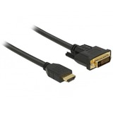 DeLOCK 85654 adaptador de cable de vídeo 2 m HDMI tipo A (Estándar) DVI Negro negro, 2 m, HDMI tipo A (Estándar), DVI, Macho, Macho, Derecho