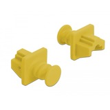 DeLOCK 86511 tapón antipolvo para puerto 10 pieza(s) RJ-45, Tapa protectora amarillo, RJ-45, Plástico, Amarillo, Conmutador (dispositivo de red), 18 mm, 21 mm