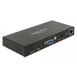 DeLOCK 87732 convertidor de video 3840 x 2160 Pixeles, Conmutador HDMI 3840 x 2160 Pixeles, 1920 x 1080,3840 x 2160 Pixeles, 3840 x 2160 Pixeles, Negro, Metal, HDMI/RJ-45
