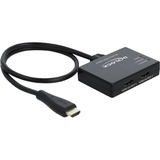 DeLOCK 87747 divisor de video HDMI 2x HDMI, Splitter HDMI negro, HDMI, 2x HDMI, 3840 x 2160 Pixeles, Negro, De plástico, 4K Ultra HD