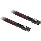 DeLOCK M/M SAS Cable 0,1 m Negro, Rojo rojo/Negro, 0,1 m, SFF 8087, SFF 8087, Macho/Macho, Negro, Rojo