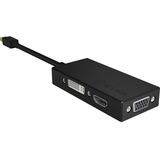 ICY BOX IB-AC1032 Mini DisplayPort DVI-D + VGA (D-Sub) + HDMI Negro, Adaptador negro, Mini DisplayPort, DVI-D + VGA (D-Sub) + HDMI, Macho, Hembra, 3840 x 2160 Pixeles, 1920 x 1080 (HD 1080), 2048 x 1152, 3840 x 2160