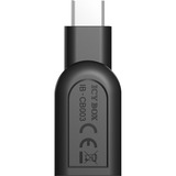 ICY BOX IB-CB003 USB 3.0 Type-C USB 3.0 Type-A Negro, Adaptador negro, USB 3.0 Type-C, USB 3.0 Type-A, Negro