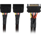 Sharkoon 15Pin SATA > 2x 15Pin SATA, Cable Y negro