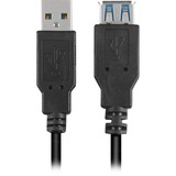 Sharkoon 1m, 2xUSB3.0-A cable USB USB 3.2 Gen 1 (3.1 Gen 1) USB A Negro, Cable alargador negro, 2xUSB3.0-A, 1 m, USB A, USB A, USB 3.2 Gen 1 (3.1 Gen 1), Macho/Hembra, Negro