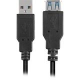 Sharkoon 3m, 2xUSB3.0-A cable USB USB 3.2 Gen 1 (3.1 Gen 1) USB A Negro, Cable alargador negro, 2xUSB3.0-A, 3 m, USB A, USB A, USB 3.2 Gen 1 (3.1 Gen 1), Macho/Hembra, Negro