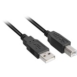 Sharkoon 4044951015252 cable USB 1 m USB 2.0 USB A USB B Negro negro, 1 m, USB A, USB B, USB 2.0, Macho/Macho, Negro