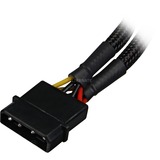 Sharkoon 4Pin 5,25"  > 2x 15Pin SATA, Adaptador negro