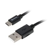 Sharkoon Cable USB 2.0, conector USB-A > conector USB-C negro