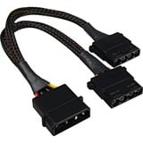 Sharkoon Cable de alimentación en Y 4Pin 5,25" > 2x 4Pin 5,25", Cable Y negro