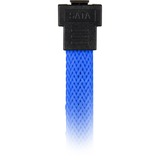 Sharkoon SATA 3 cable de SATA 0,3 m SATA 7-pin Negro, Azul azul, 0,3 m, SATA III, SATA 7-pin, SATA 7-pin, Macho/Macho, Negro, Azul