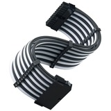 SilverStone Cable de extensión ATX SST-PP07E-MBBW, Cable alargador negro/blanco