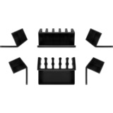 goobay 70433 organizador de cables Escritorio Soporte para cables Negro 2 pieza(s), Guía para cable negro, Soporte para cables, Escritorio, Negro