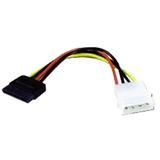 goobay CAK SATA 4P/S-ATA power adapter 0,13 m, Adaptador negro/Rojo, 0,13 m, Hembra, Hembra, Multicolor
